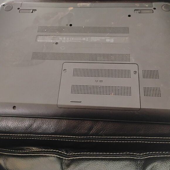 HP Portable Red laptop.